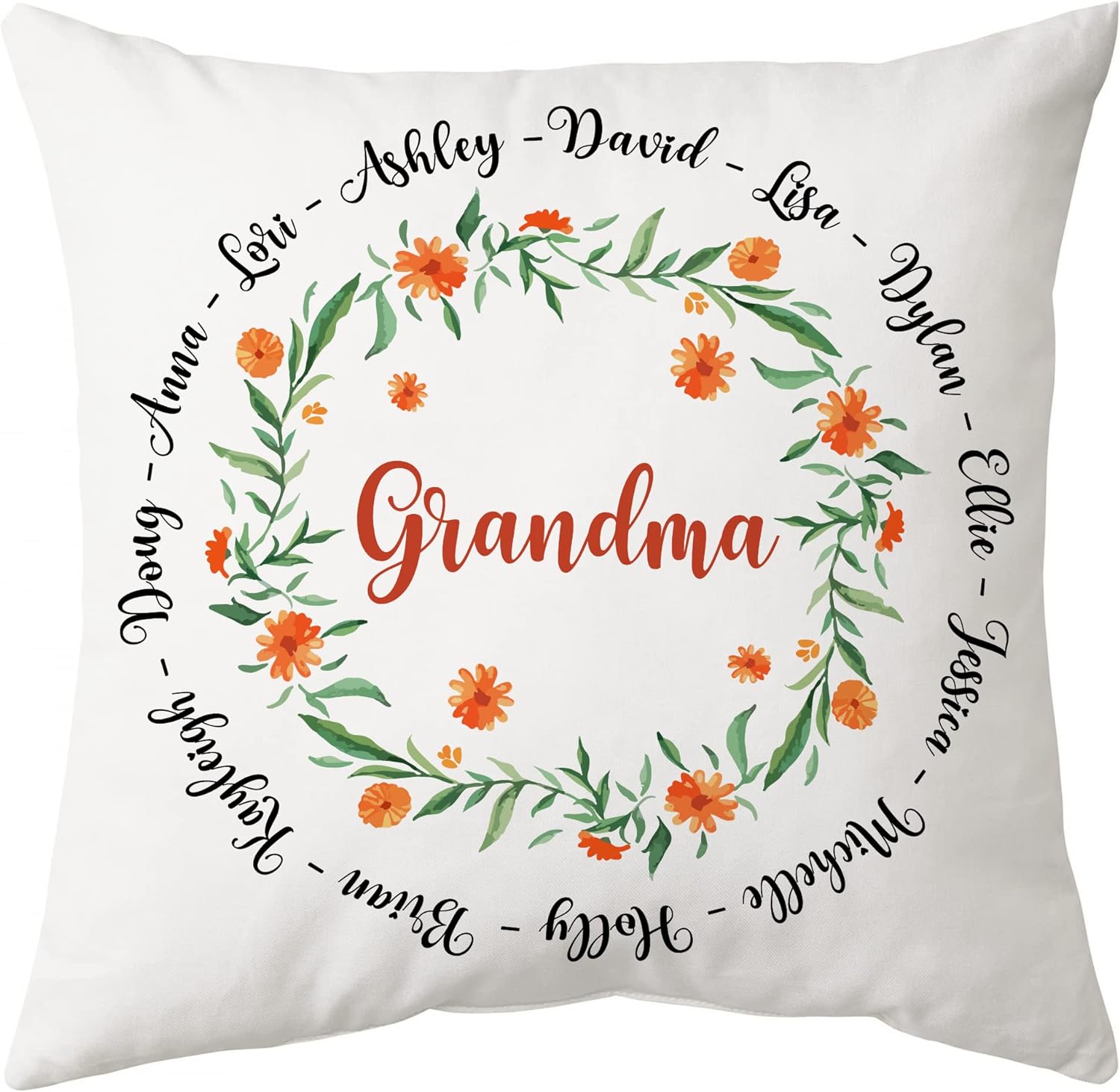 Grandma Floral Pattern - Personalized Pillow(Insert Included)