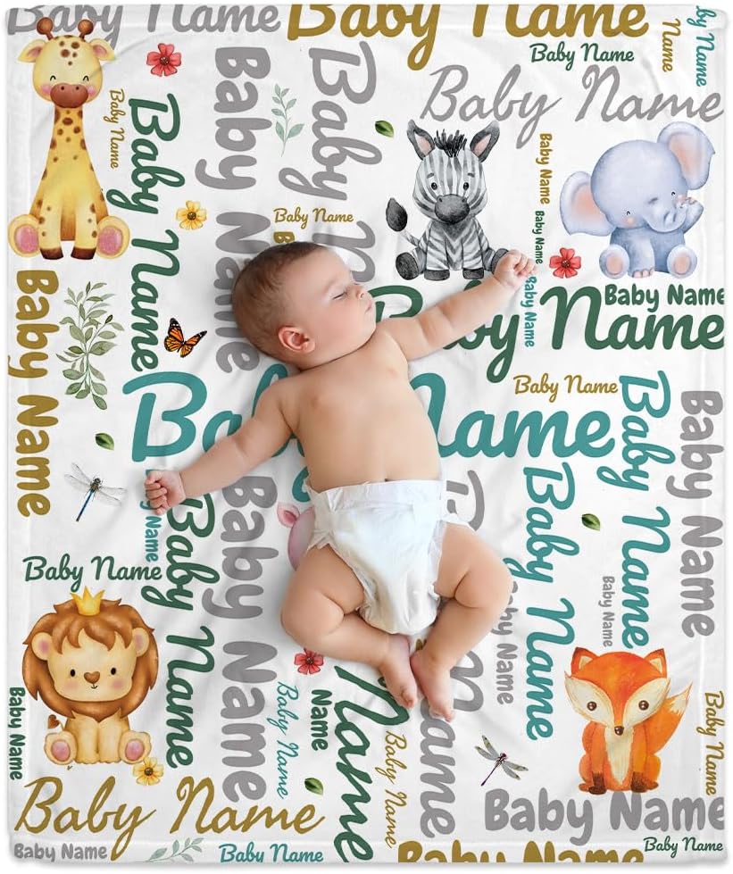 Animal Woodland Baby Blanket - Personalized Blanket