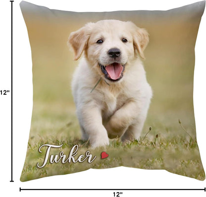 Personalized Pet Pillow with Insert – Custom Dog Photo Cushion – Unique Birthday or Memorial Gift for Animal Lovers