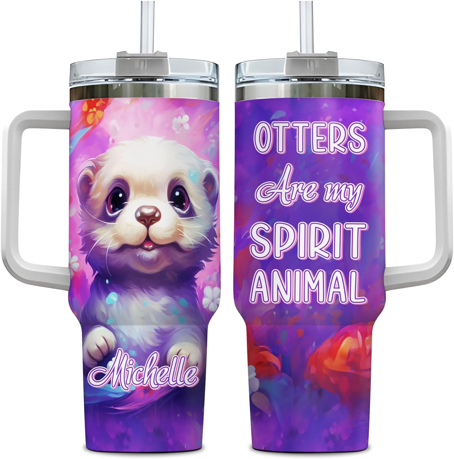 Otter Are My Spirit Animal - Personalized Tumbler 40oz with Straw