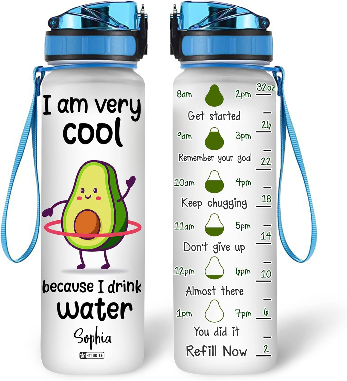 I Am Very Cool - Personalized Water Tracker Bottle 32oz