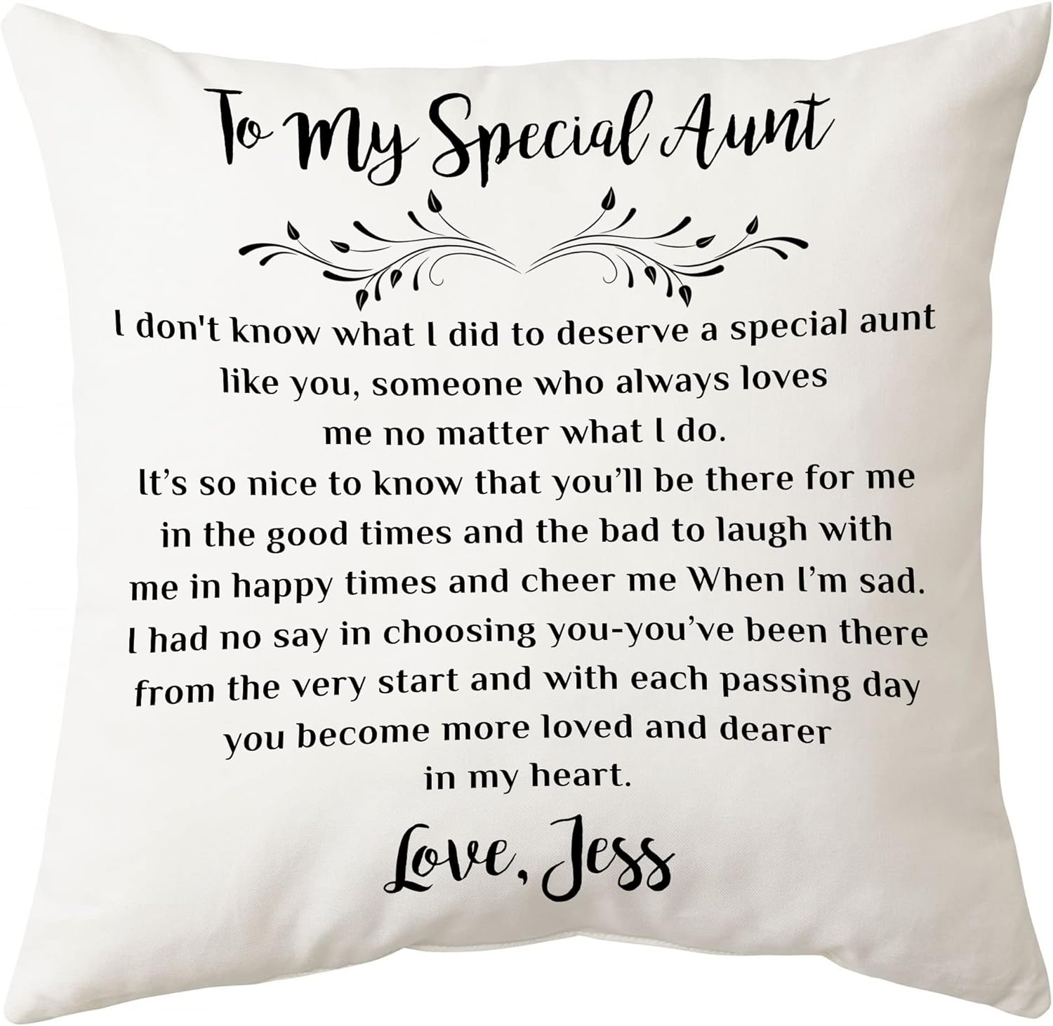 To My Special Aunt - Personalized Pillow (Insert Included)