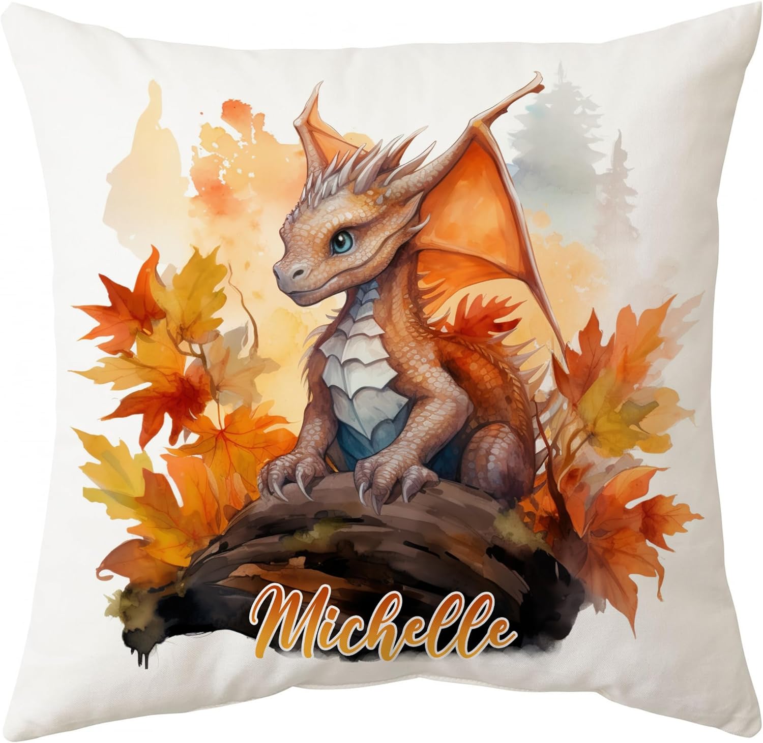 Dragon Maple Leaves - Personalized Pillow (Insert Included)