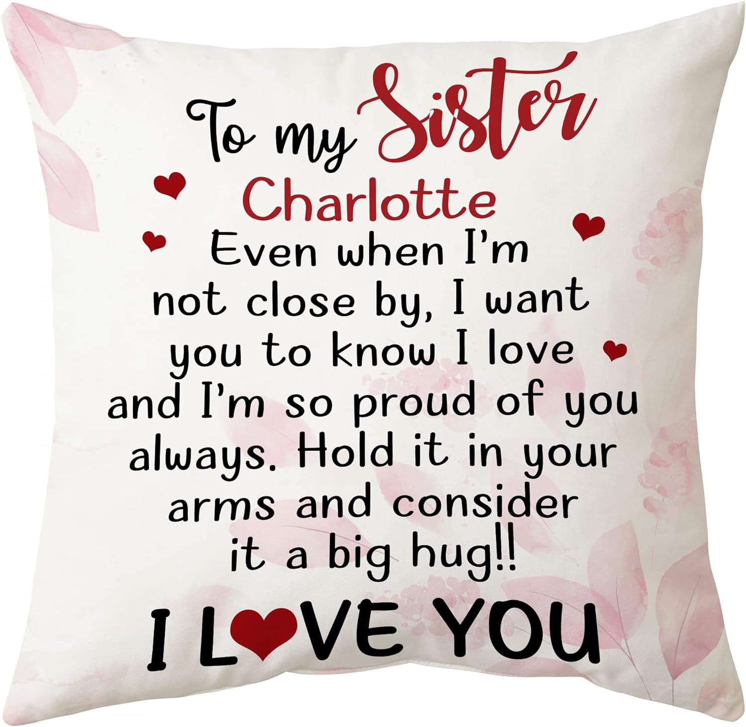 Sister Pattern - Personalized Pillow (Insert Included)