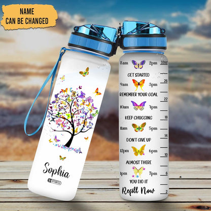 Butterfly Tree - Personalized Water Tracker Bottle 32oz