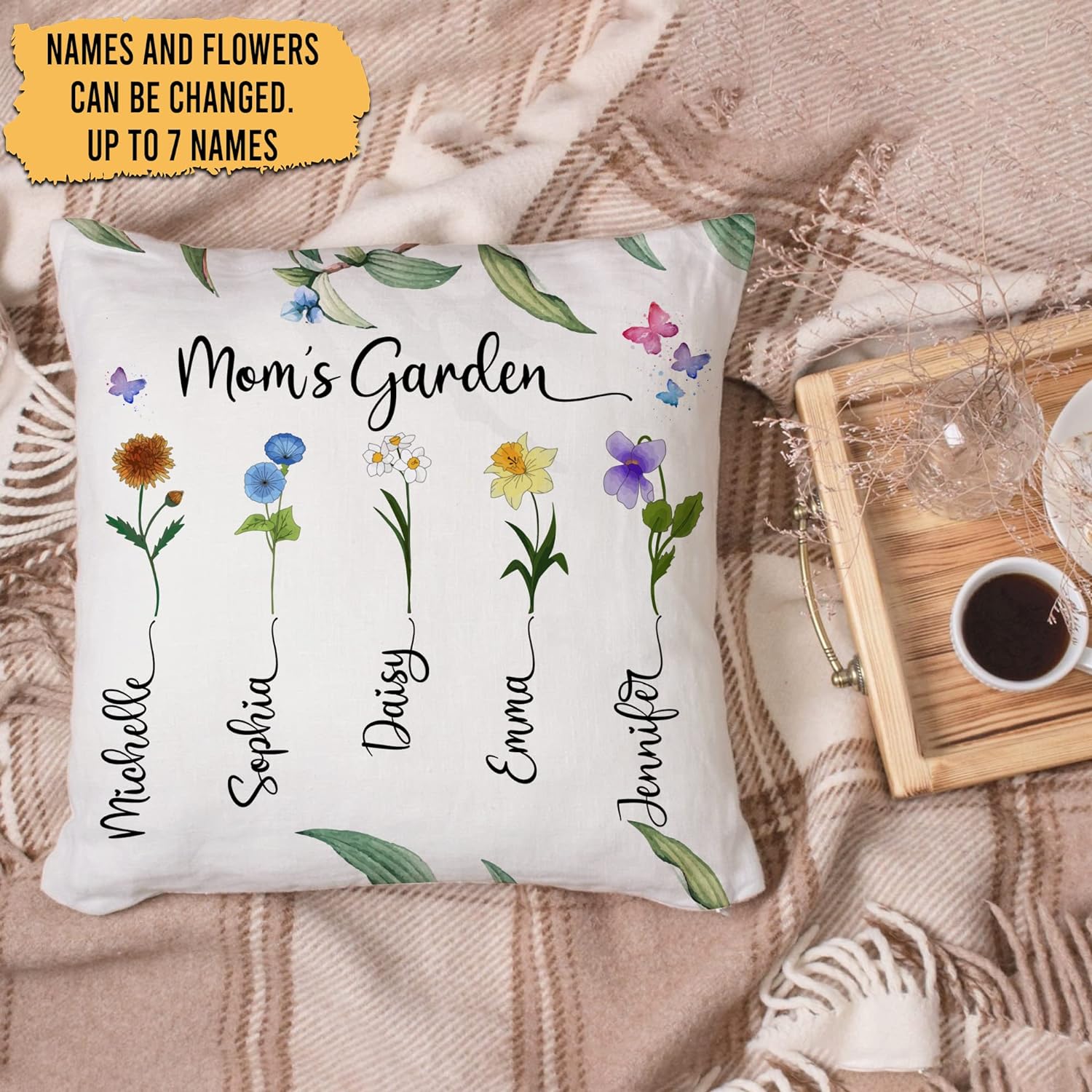 Flower Pattern - Personalized Pillow(Insert Included)