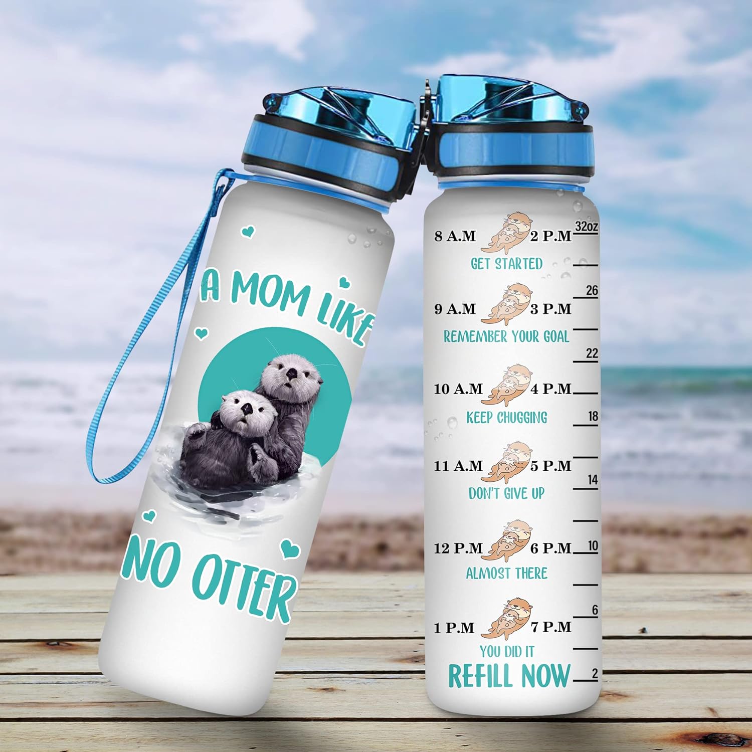 A Mom Like No Otter - Water Tracker Bottle 32oz