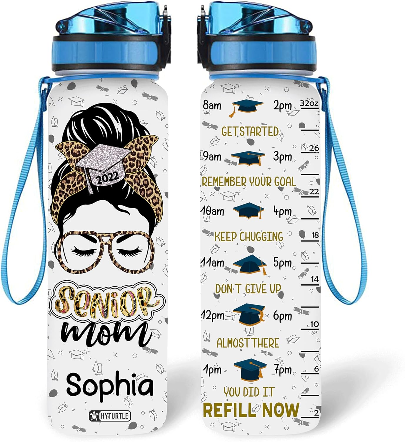 Senior Mom - Personalized Water Tracker Bottle 32oz