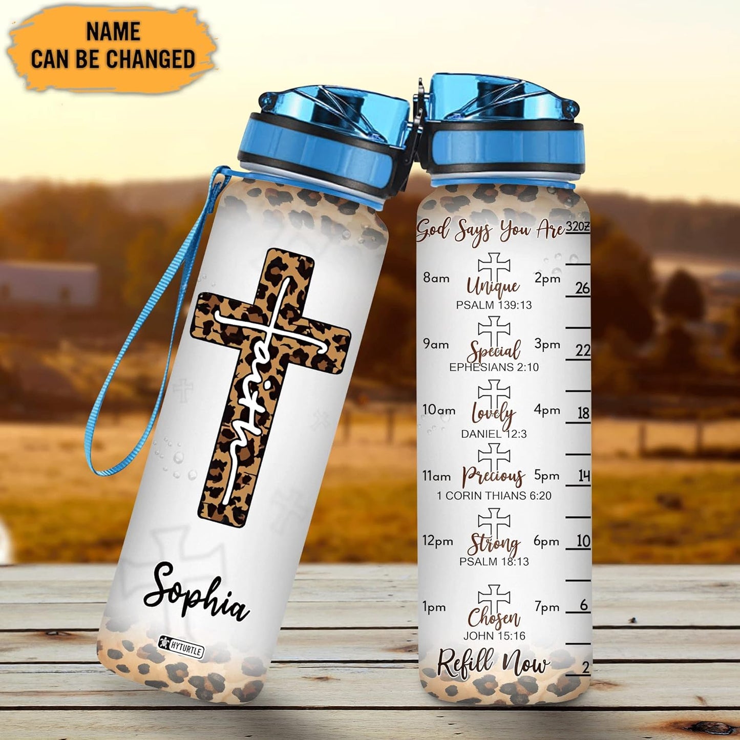 Gods Say You Are - Personalized Water Tracker Bottle 32oz
