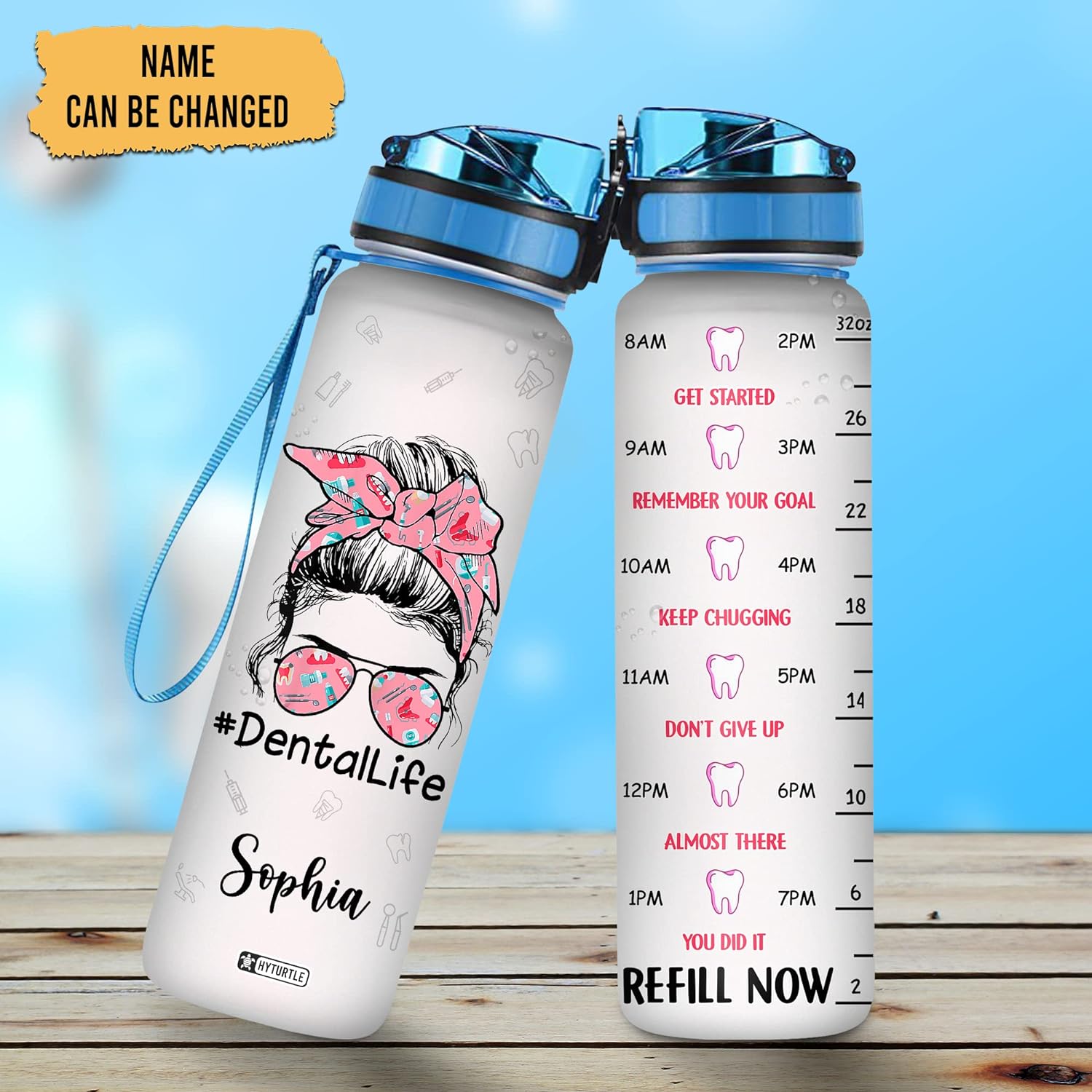 Dental Life - Personalized Water Tracker Bottle 32oz