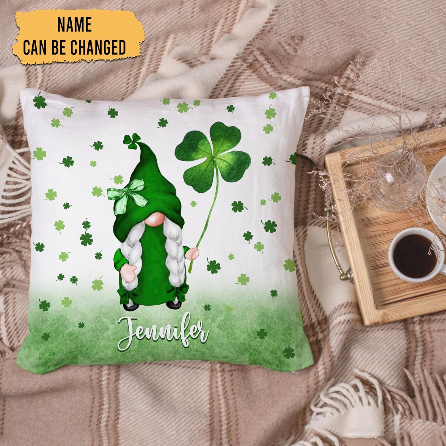 Cute Gnomes Green - Personalized Pillow(Insert Included)