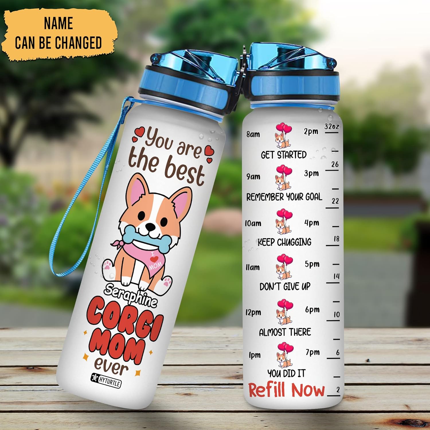 You Are The Best Corgi Mom - Personalized Water Tracker Bottle 32oz