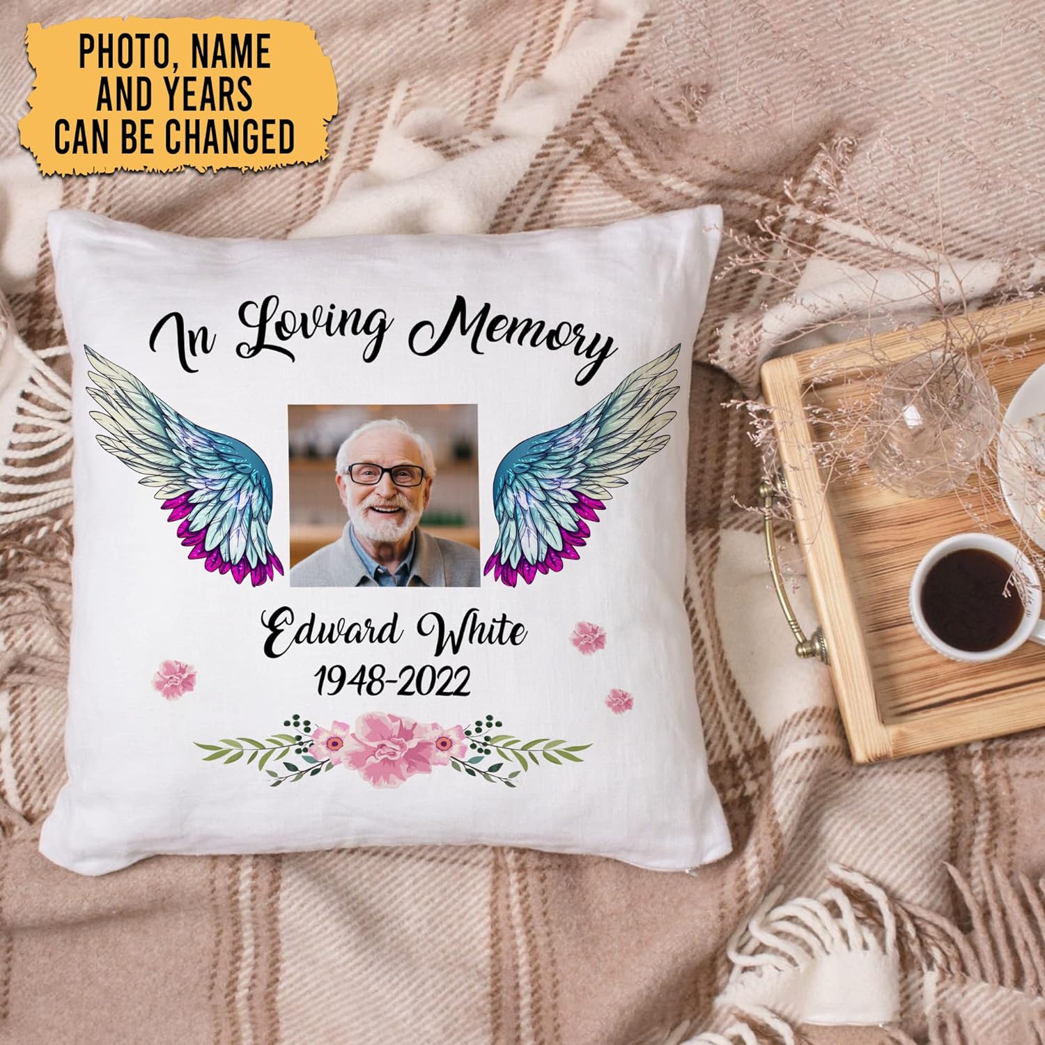 In Loving Memory - Personalized Photo Pillow