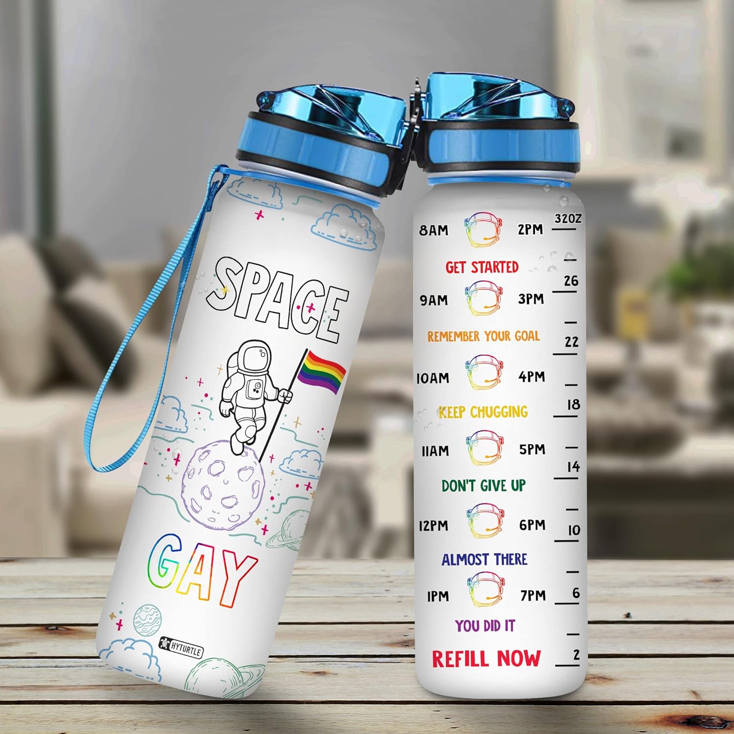 Space Gay - Water Tracker Bottle 32oz