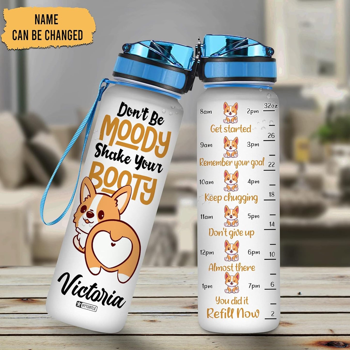Stop Asking Why I'm Crazy - Personalized Water Tracker Bottle 32oz