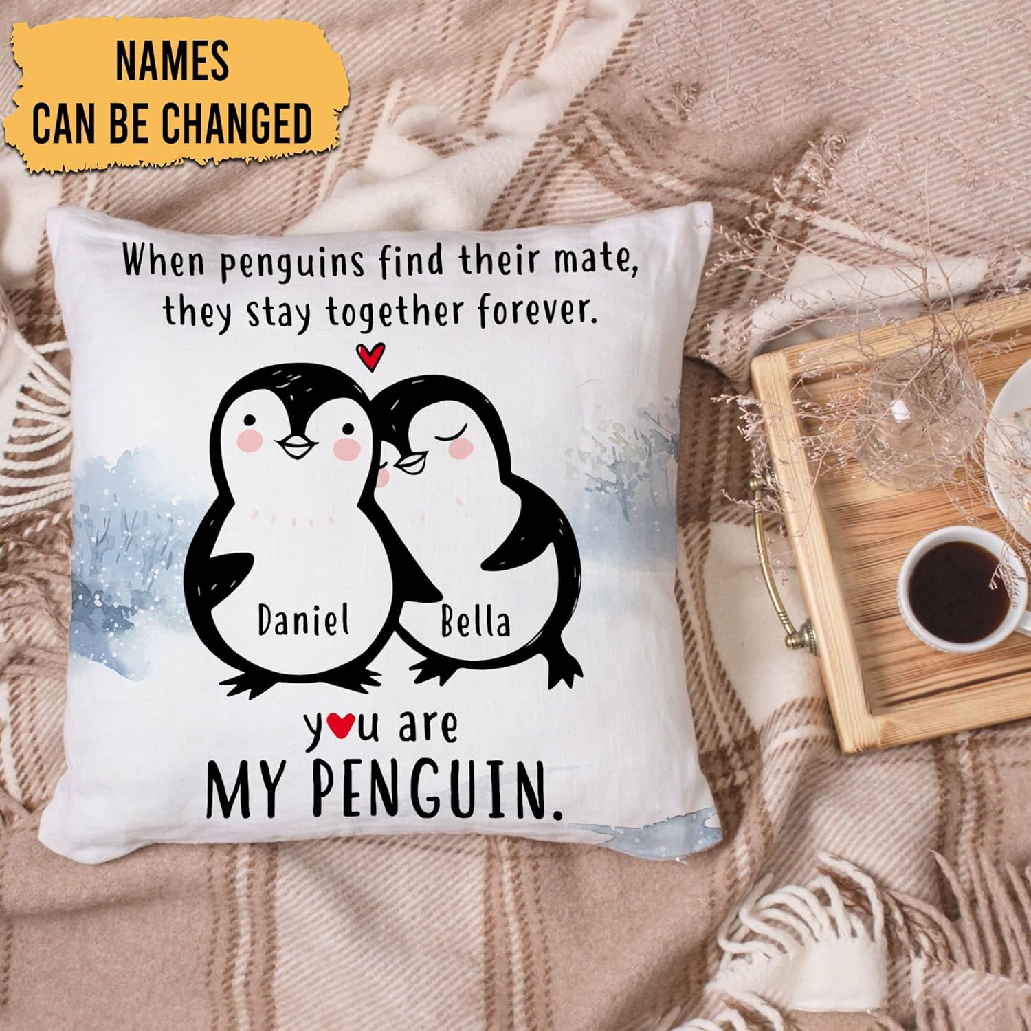 You Are My Penguin - Personalized Pillow (Insert Included)