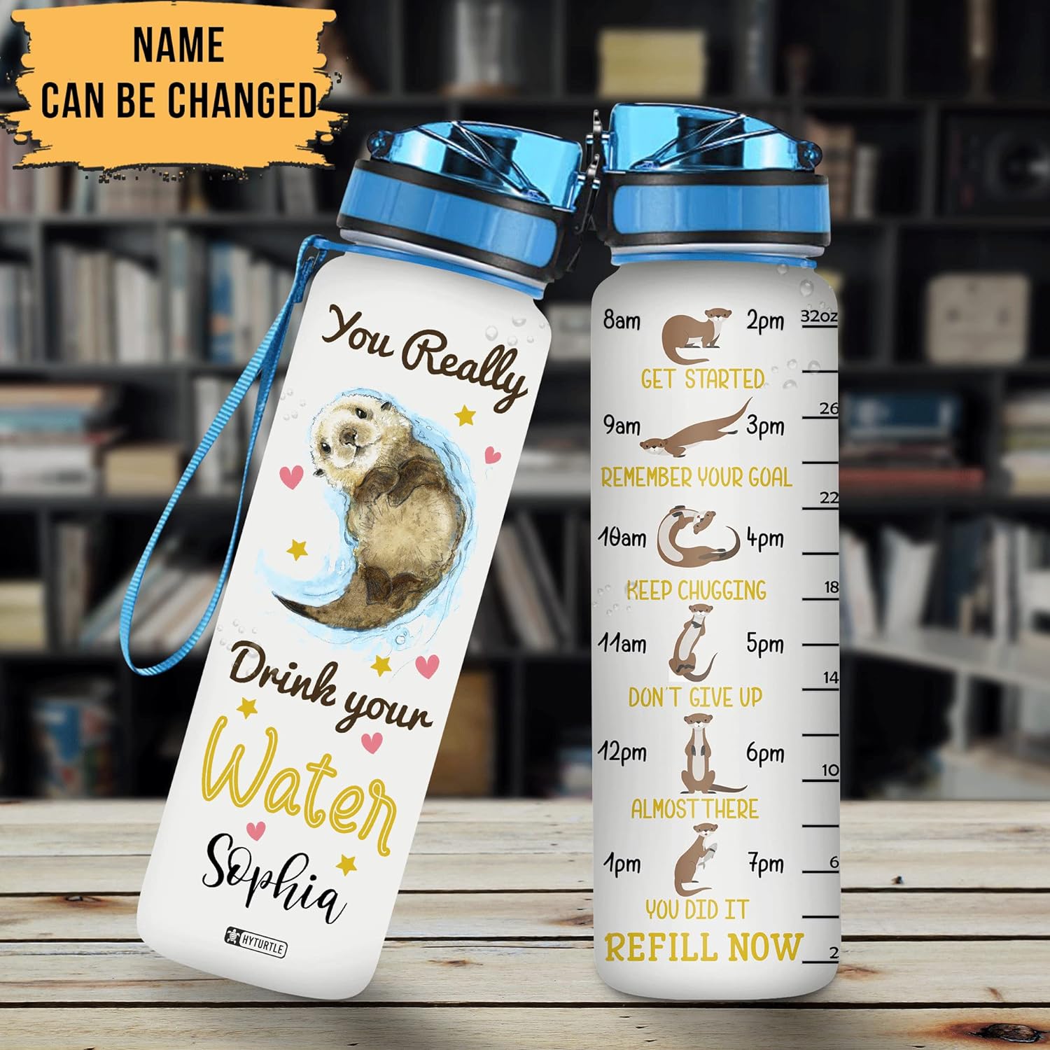 You Really Drink Your Water - Personalized Water Tracker Bottle 32oz