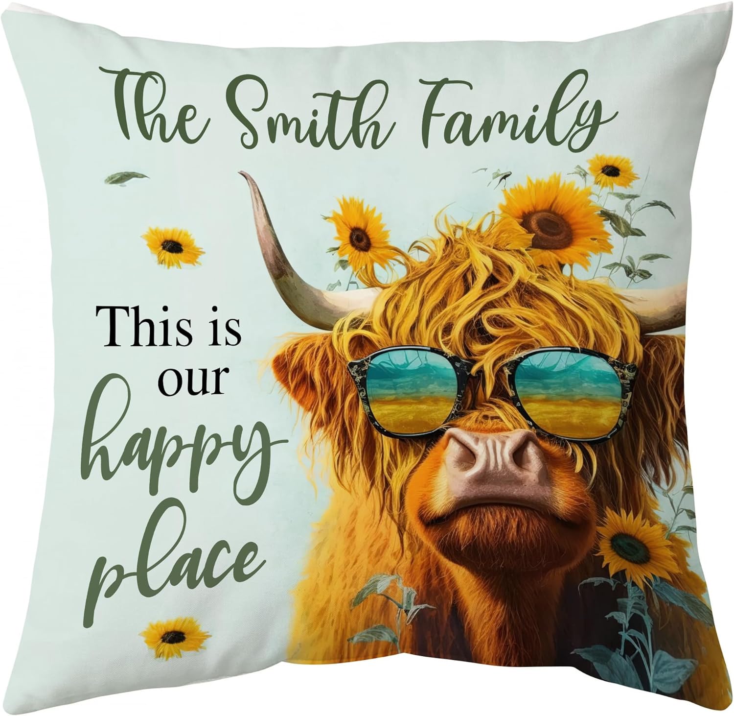 This Is Our Happy Place - Personalized Pillow (Insert Included)