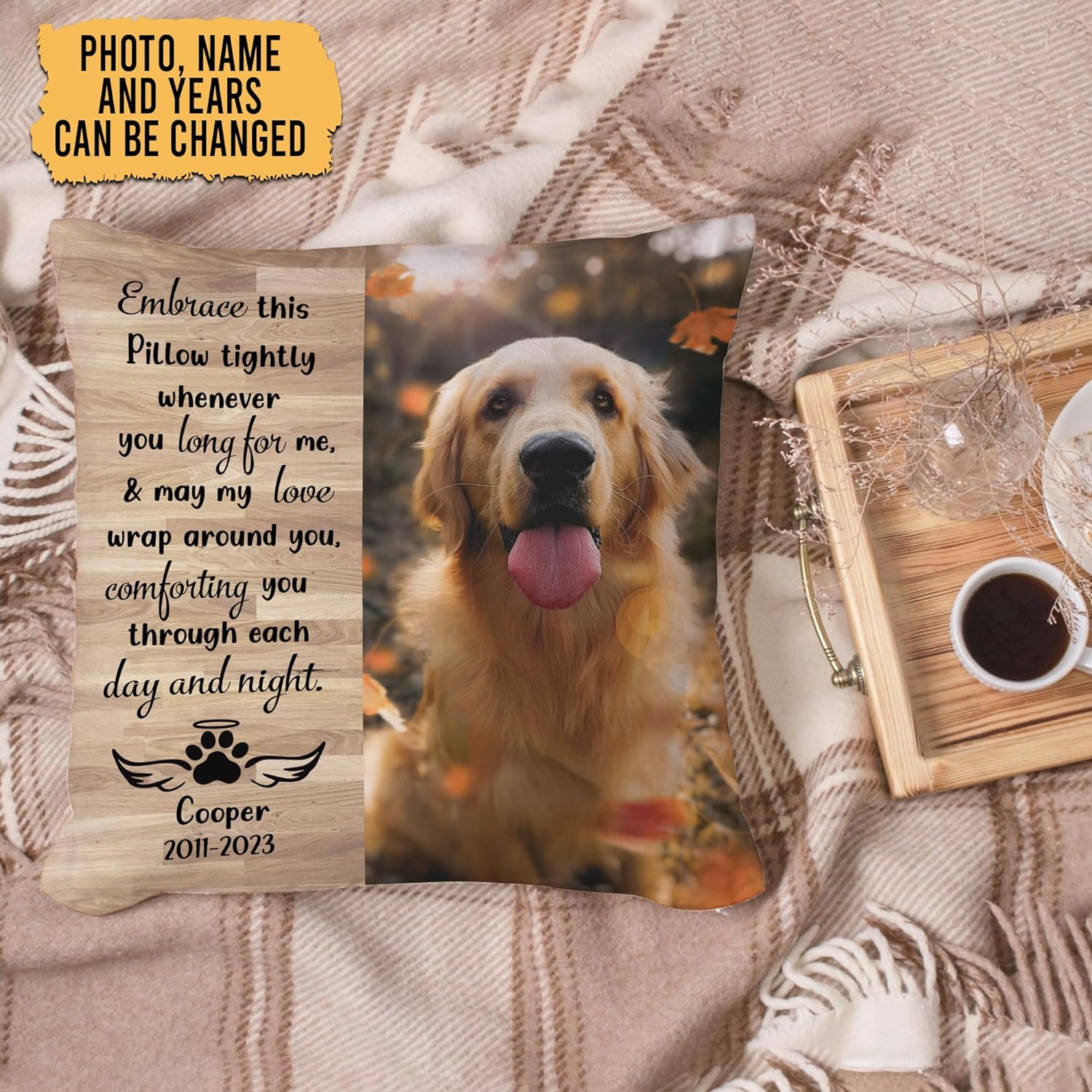 Dog Heaven - Personalized Photo Pillow