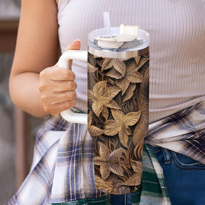 Sloth Tumbler 40oz with Handle & Straw – Personalized Stainless Steel Insulated Travel Cup with Lid – Relaxing Gift for Animal Lovers & Women