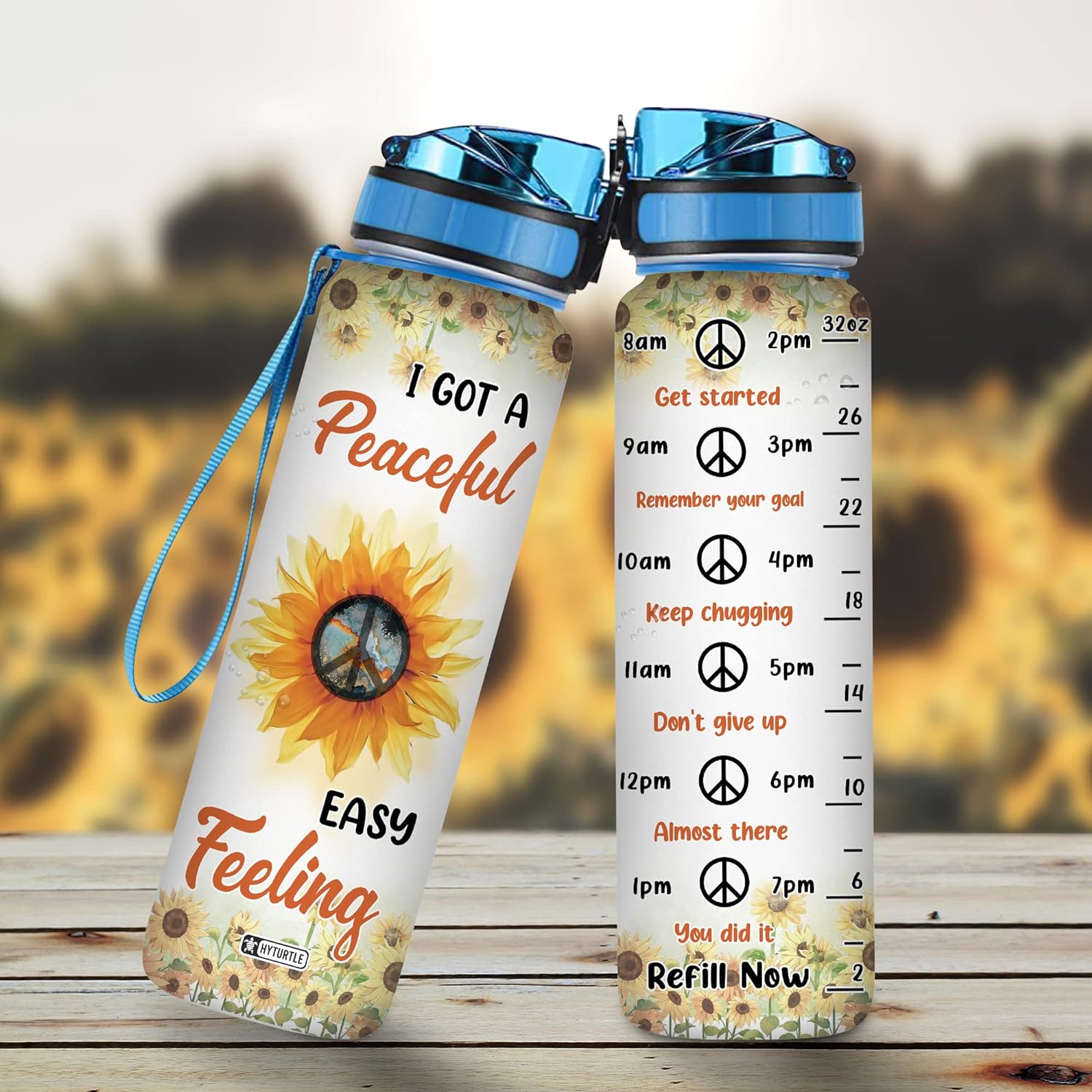 I Got A Peaceful Easy Feeling - Water Tracker Bottle 32oz