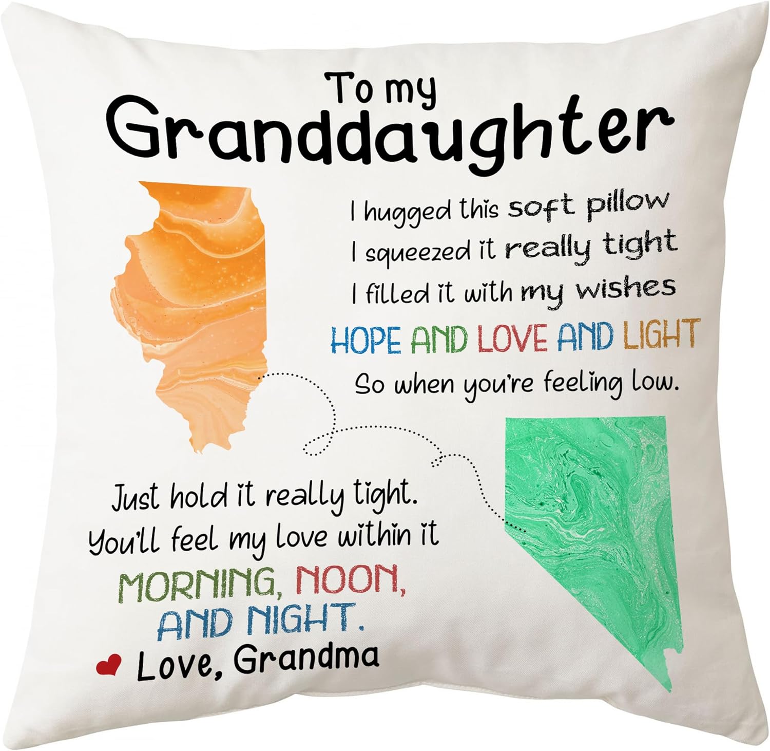 To My Granddaughter Pattern - Personalized  Pillow (Insert Included)