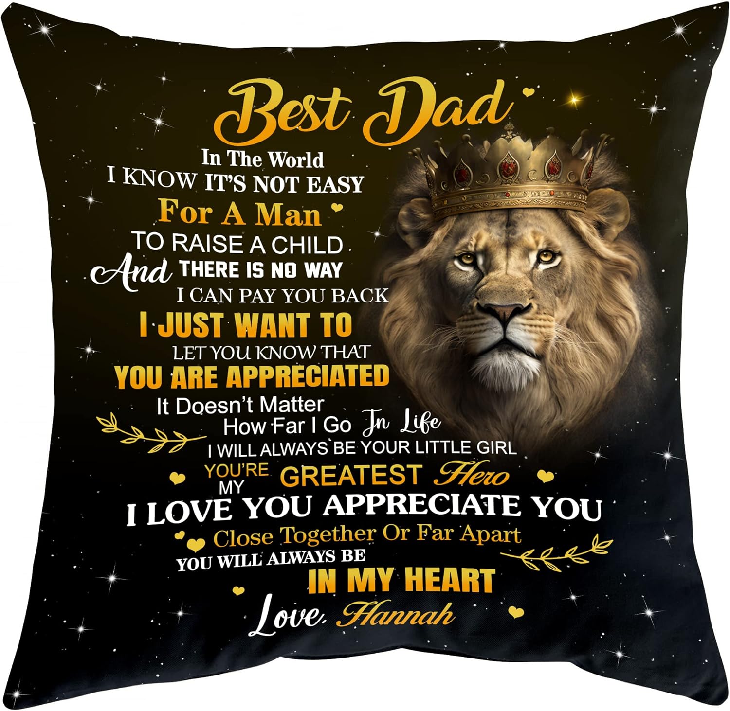 Best Dad In The World - Personalized Pillow(Insert Included)