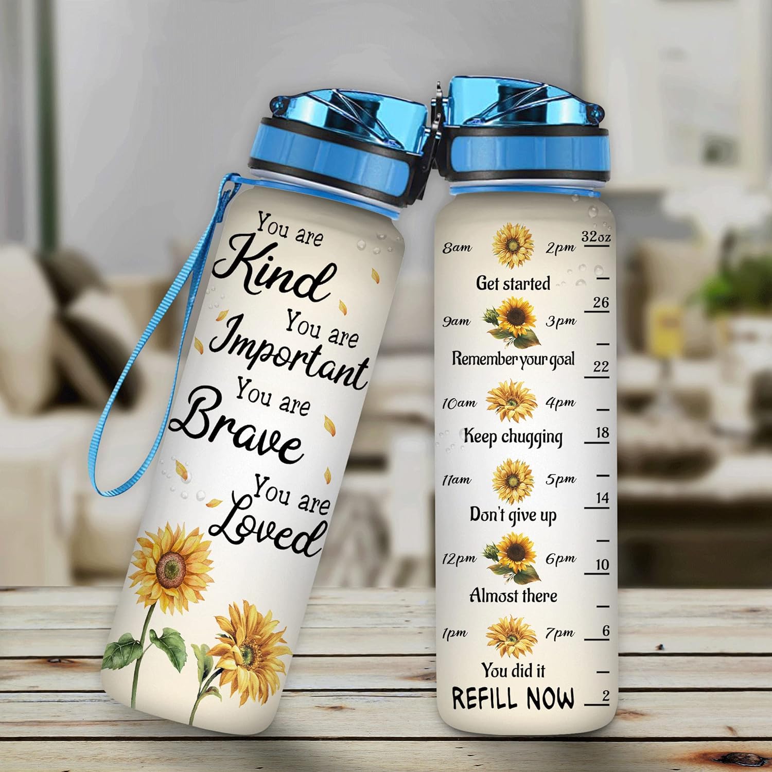 You Are Kind - Personalized Water Tracker Bottle 32oz