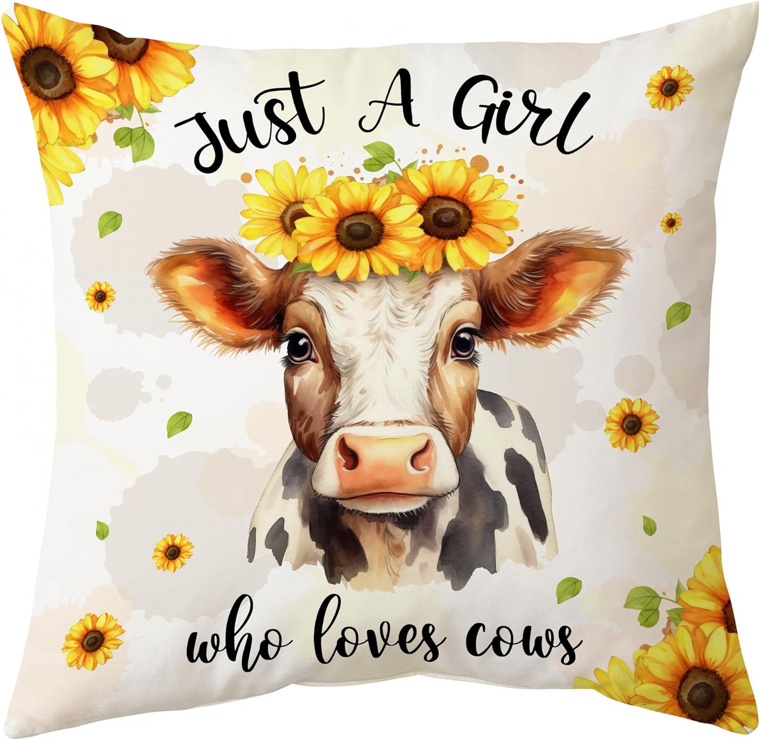 Just A Girl Who Loves Cow - Pillow (Insert Included)