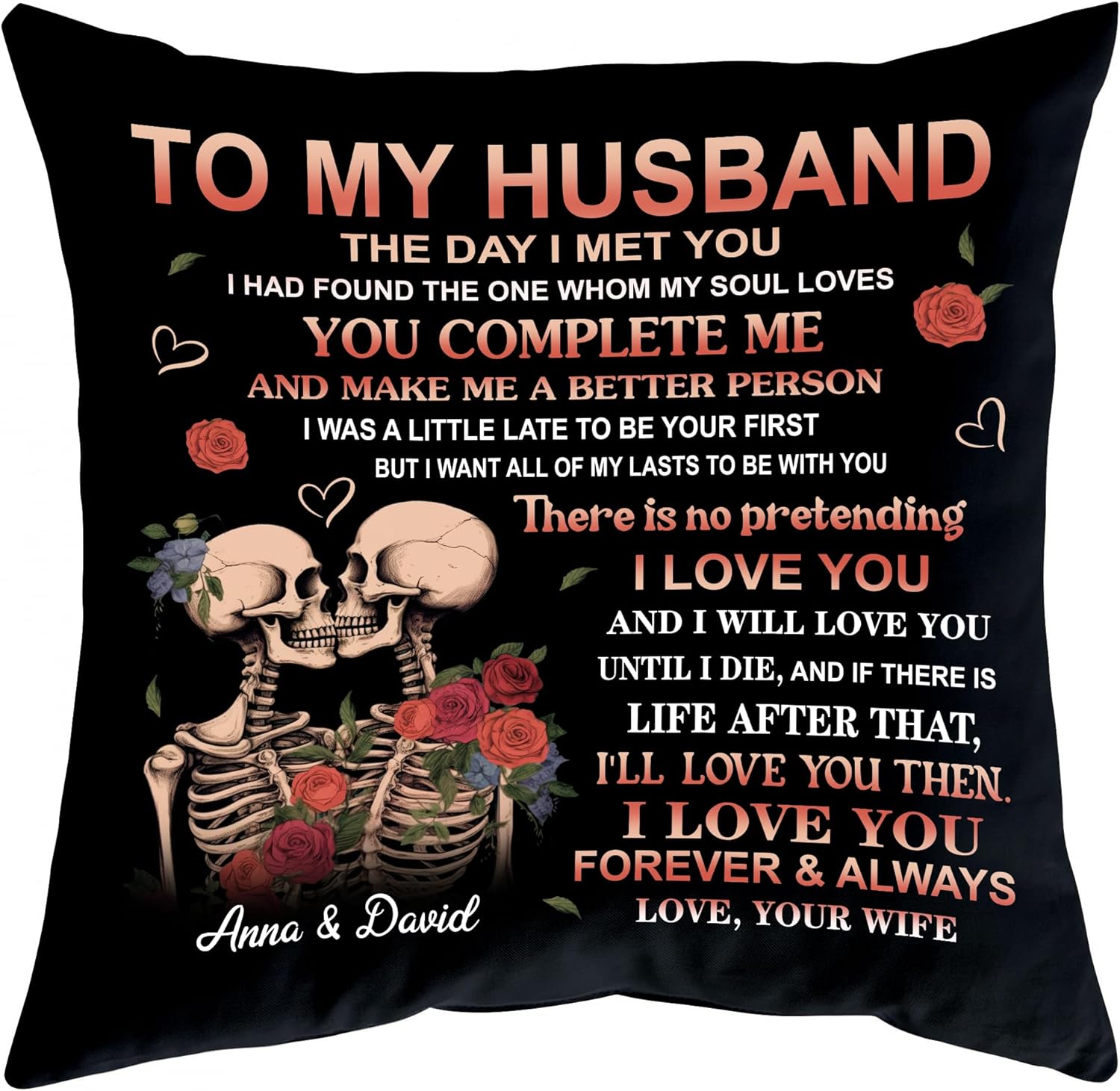 To My Husband - Personalized Pillow (Insert Included)