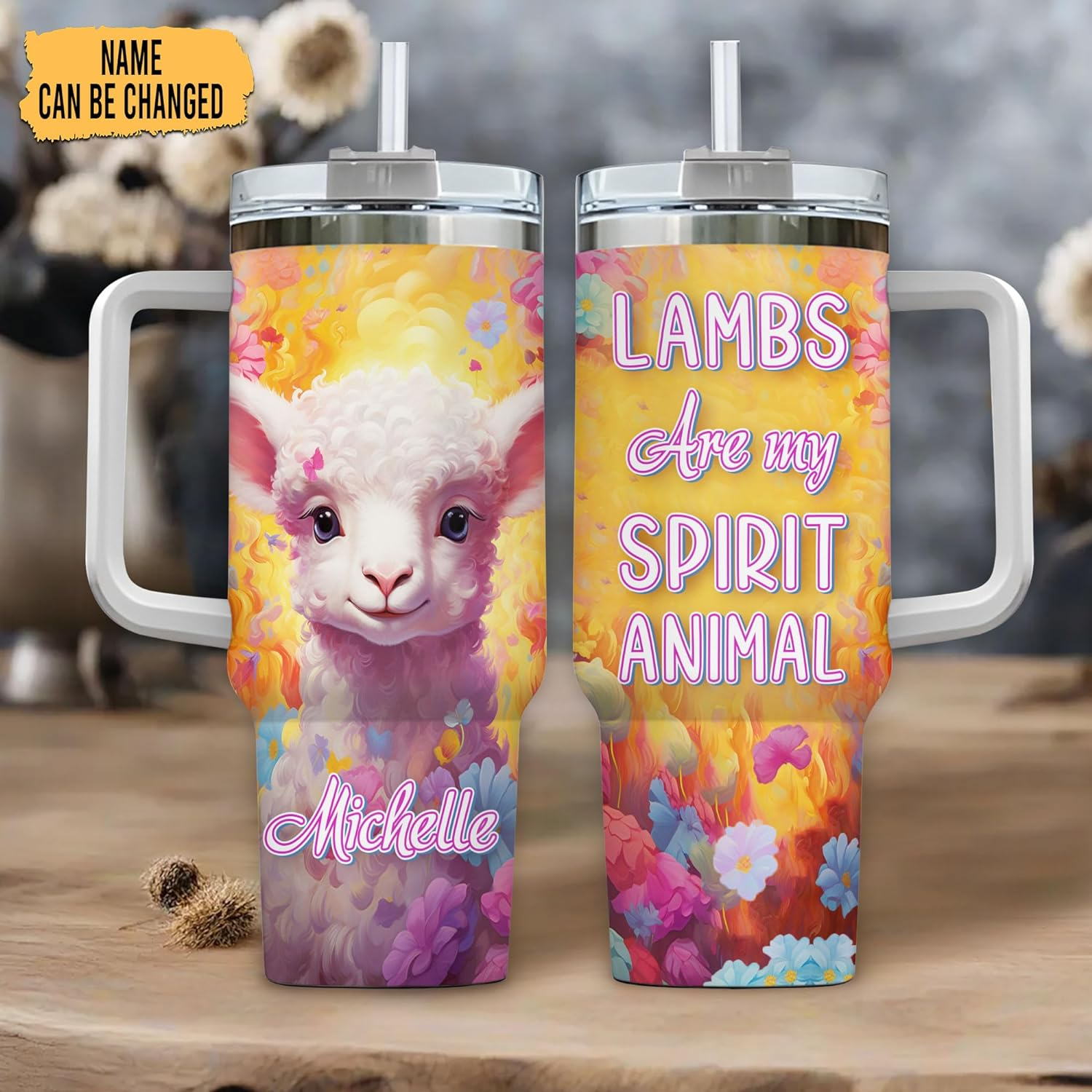 Lamb Are My Spirit Animal - Personalized Tumbler 40oz with Straw