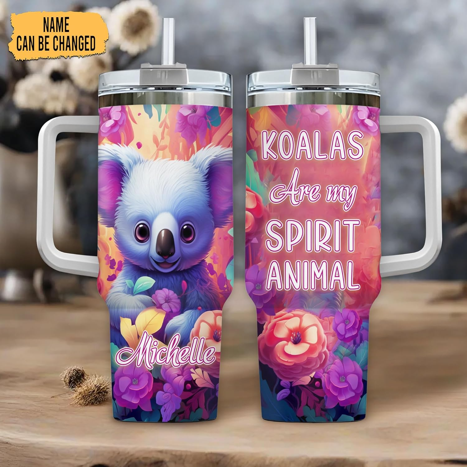 Koala Are My Spirit Animal - Personalized Tumbler 40oz with Straw