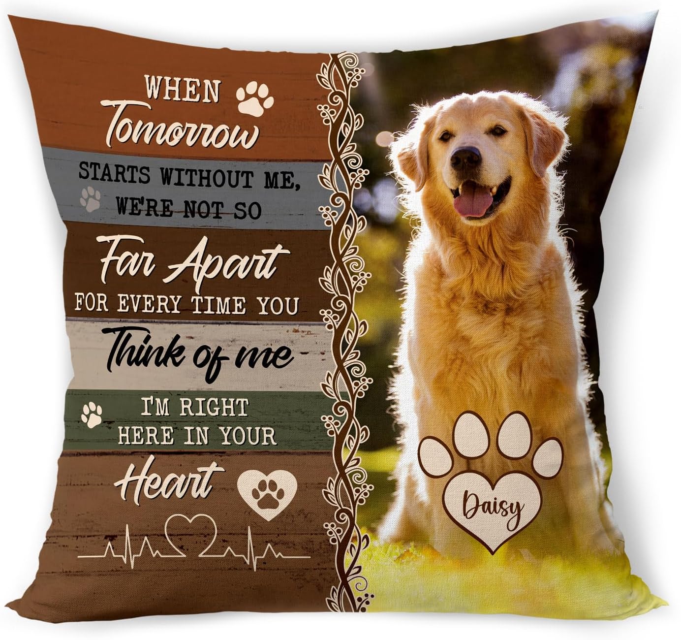 I'm Right Here In Your Heart - Personalized Photo Pillow