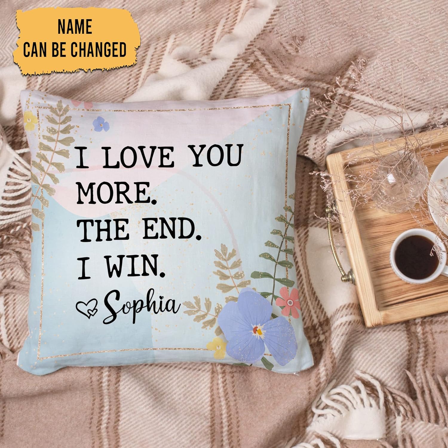 I Love You More - Personalized Pillow(Insert Included)