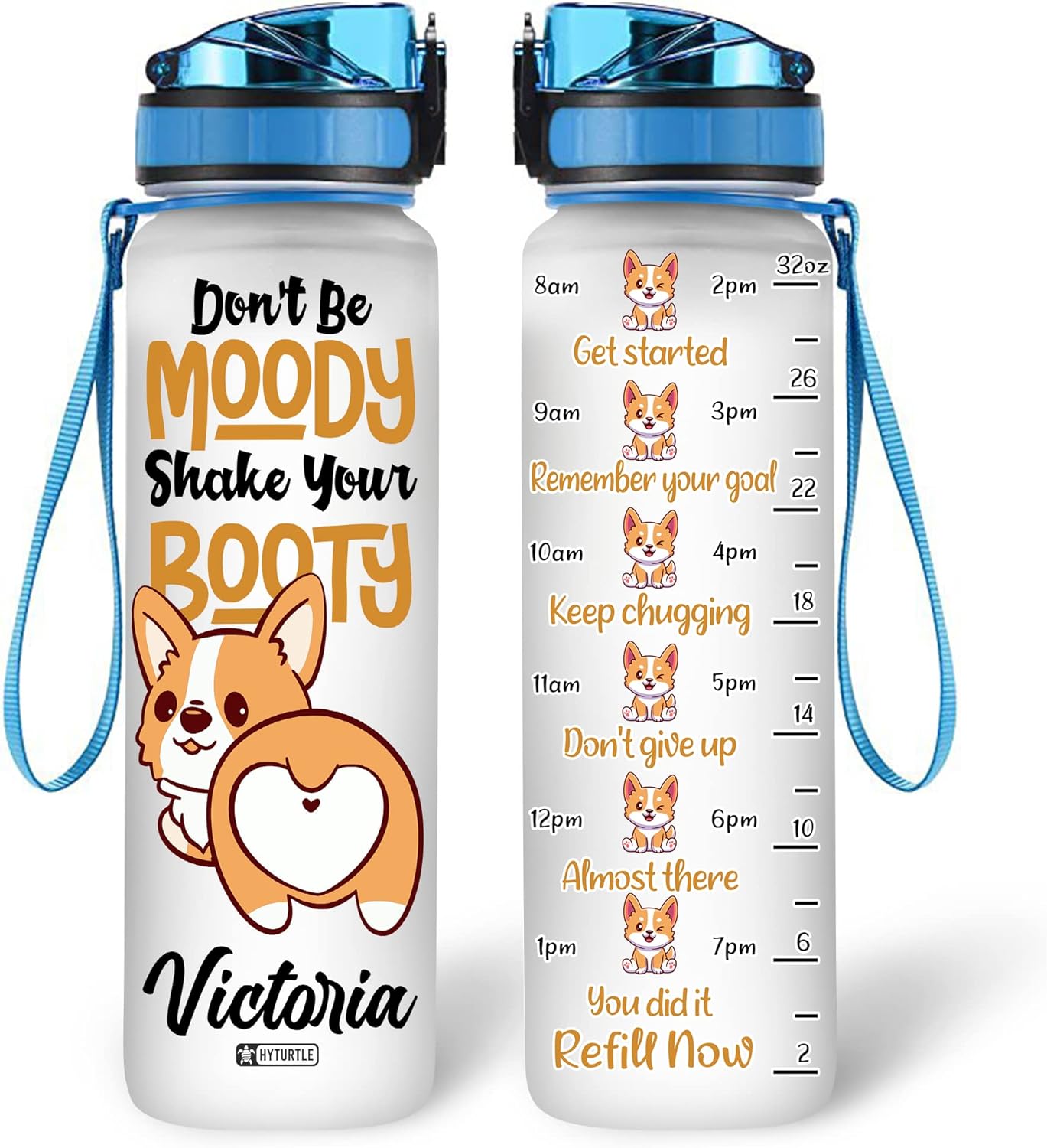 Stop Asking Why I'm Crazy - Personalized Water Tracker Bottle 32oz