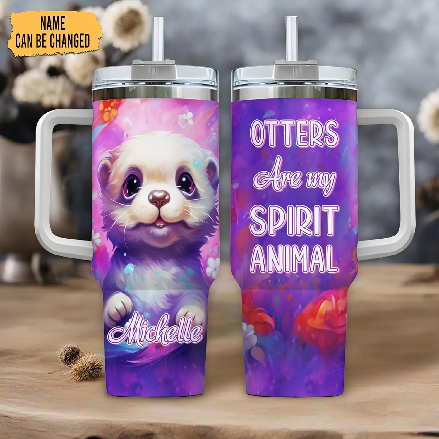 Otter Are My Spirit Animal - Personalized Tumbler 40oz with Straw