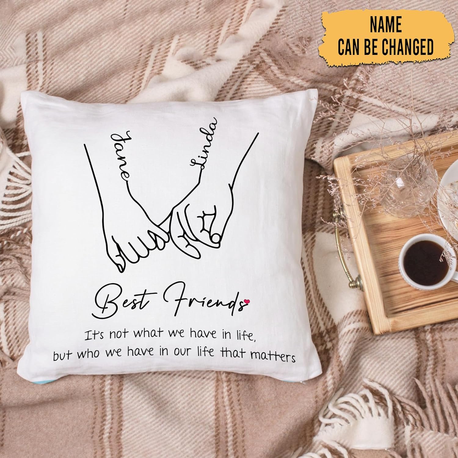 Best Friend Theme - Personalized Pillow (Insert Included)