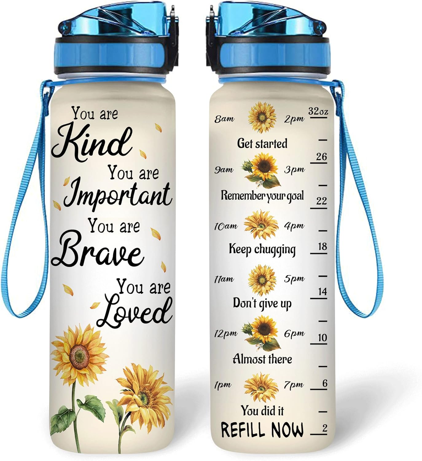 You Are Kind - Personalized Water Tracker Bottle 32oz