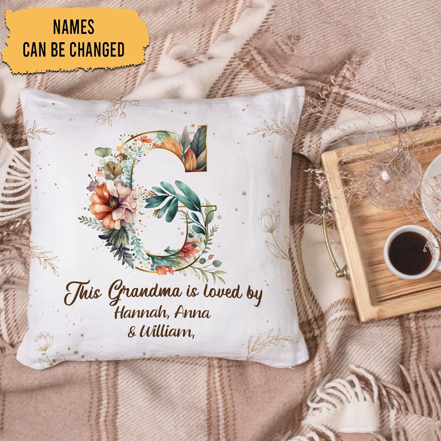 This Grandma Is Loved By - Personalized Pillow (Insert Included)