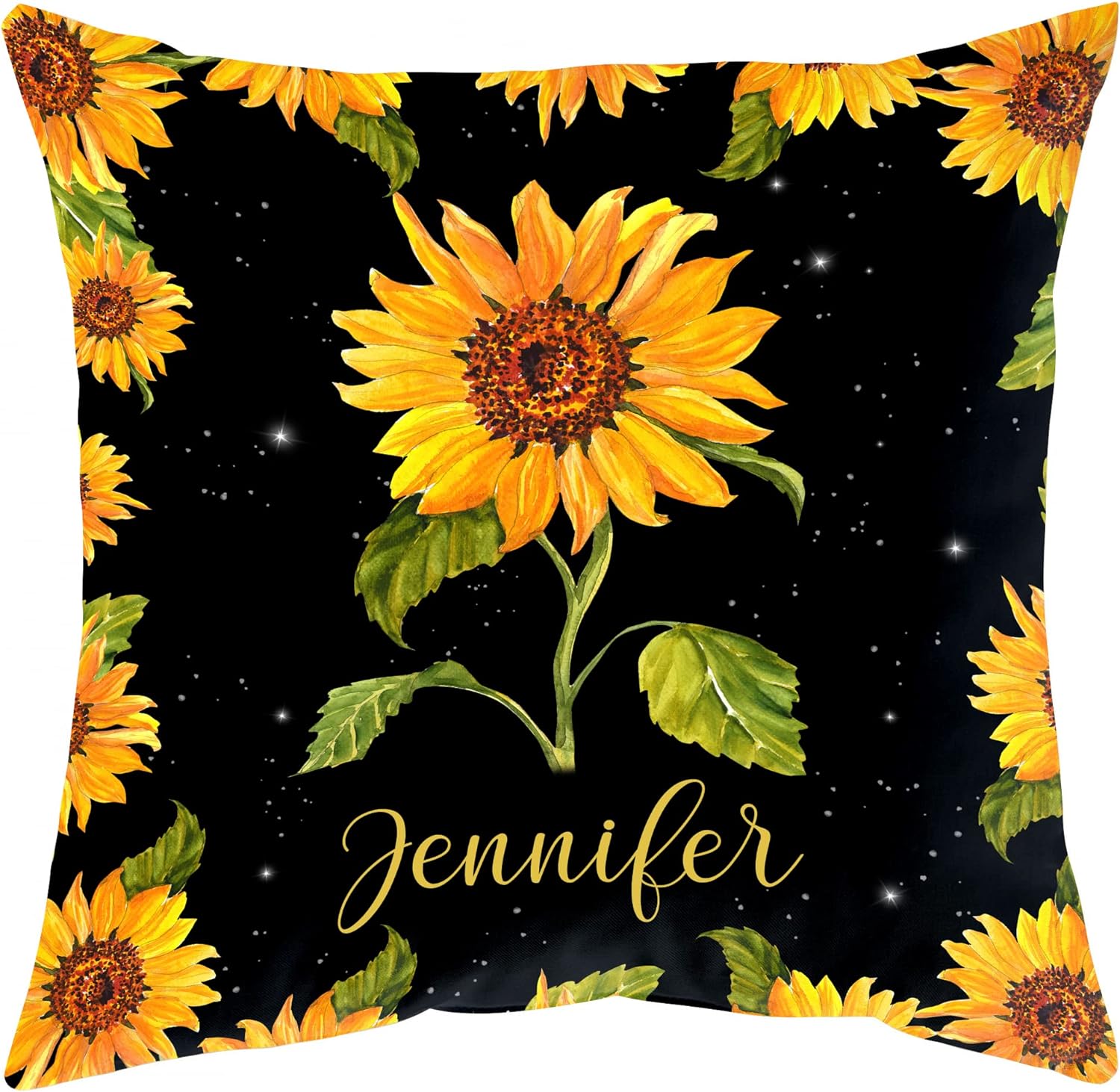 Sunflower Theme - Personalized Pillow (Insert Included)