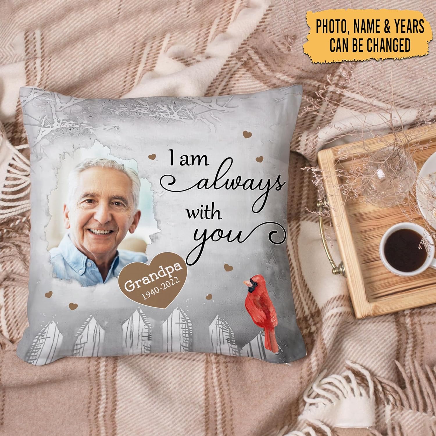 I Always With You - Personalized Photo Pillow