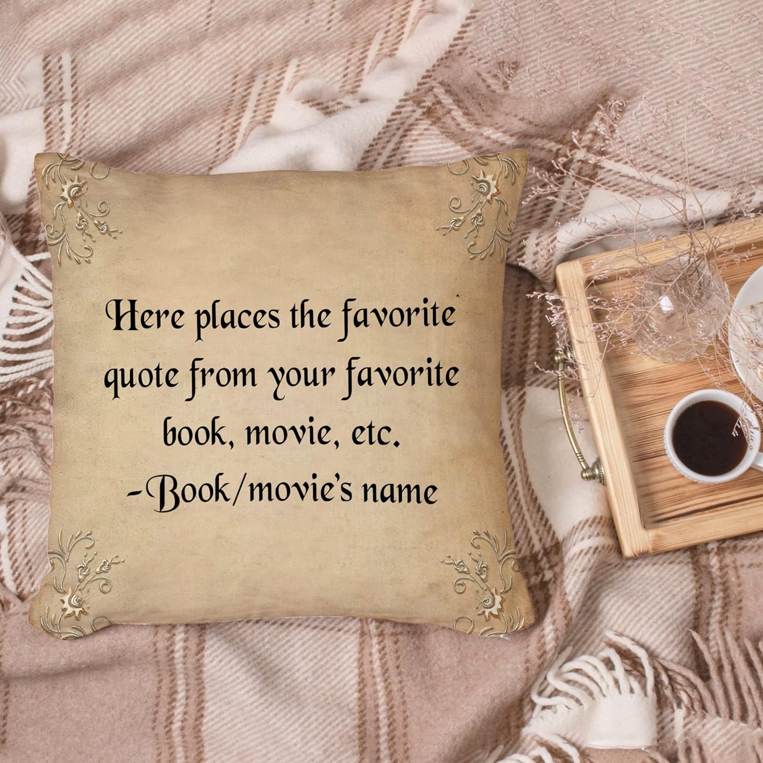 Quote from Books - Personalized Pillow(Insert Included)