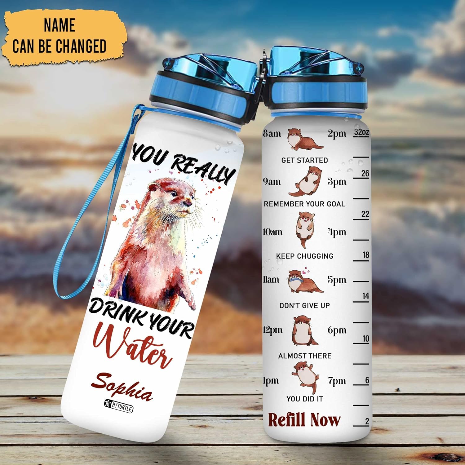 You Really Drink Your Water- Personalized Water Tracker Bottle 32oz