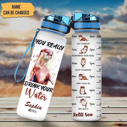 You Really Drink Your Water- Personalized Water Tracker Bottle 32oz