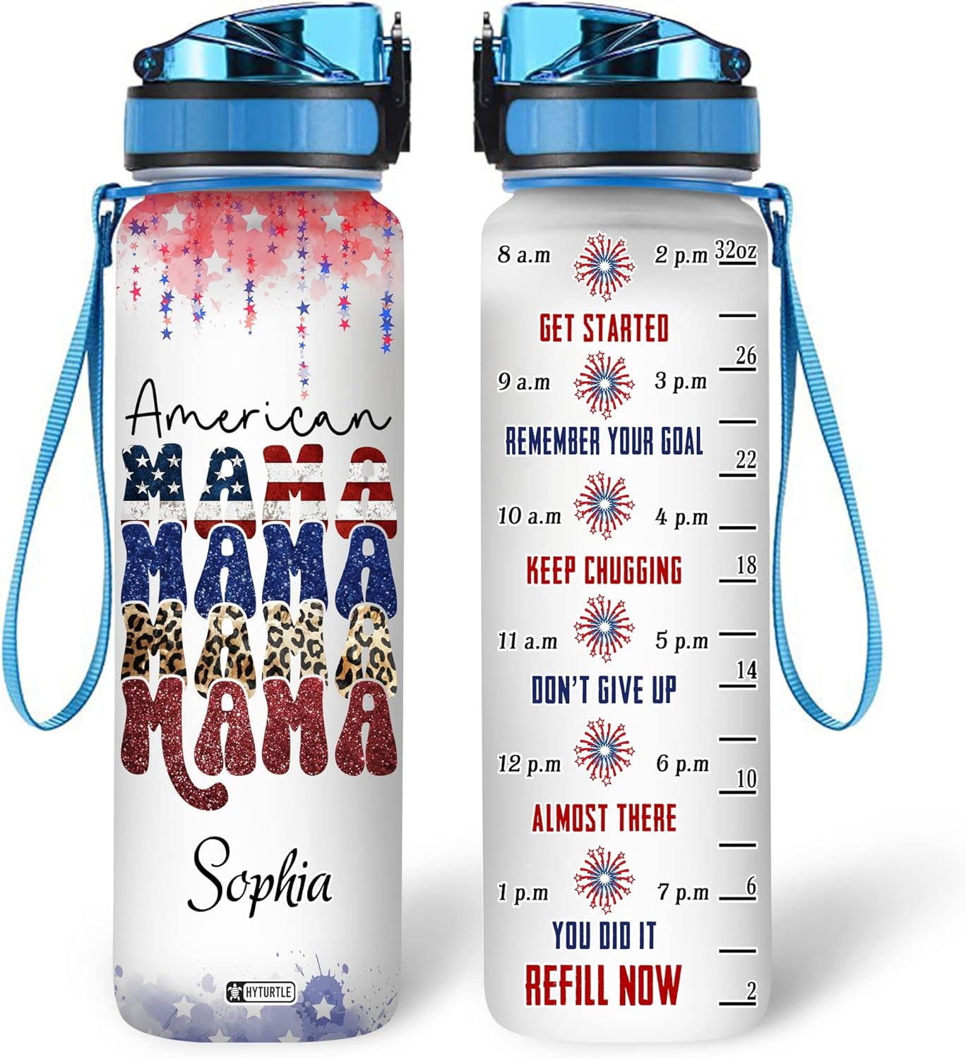 American Mama - Personalized Water Tracker Bottle 32oz