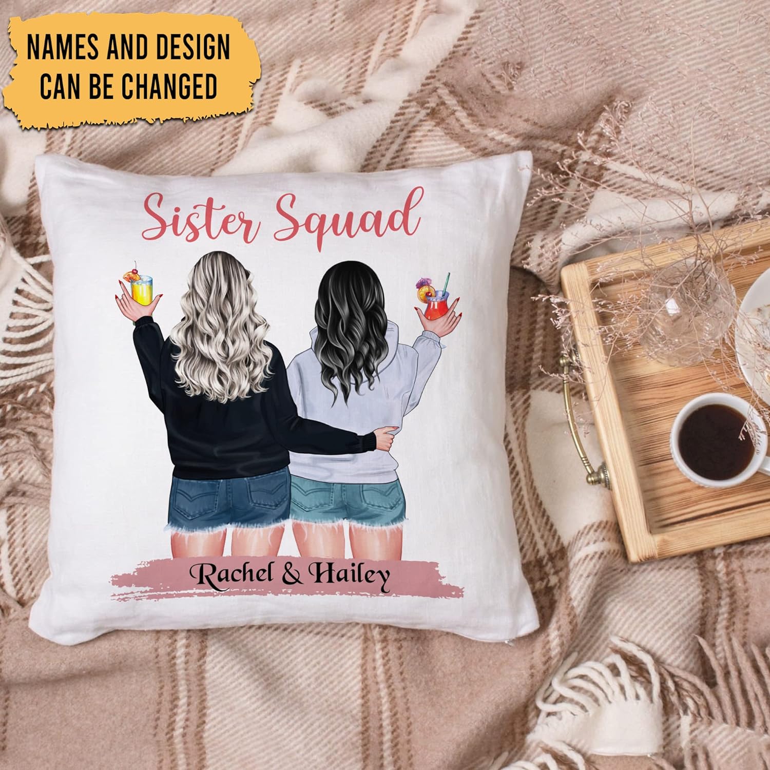 Sister Squad - Personalized Pillow (Insert Included)