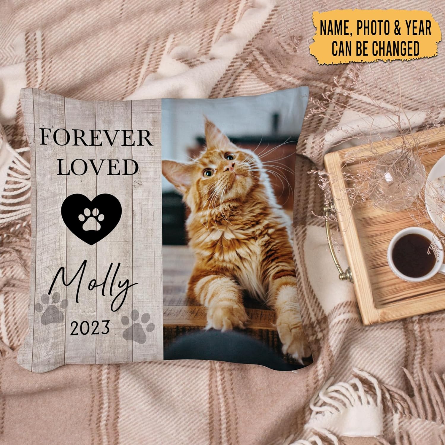 Forever Loved - Personalized Photo Pillow