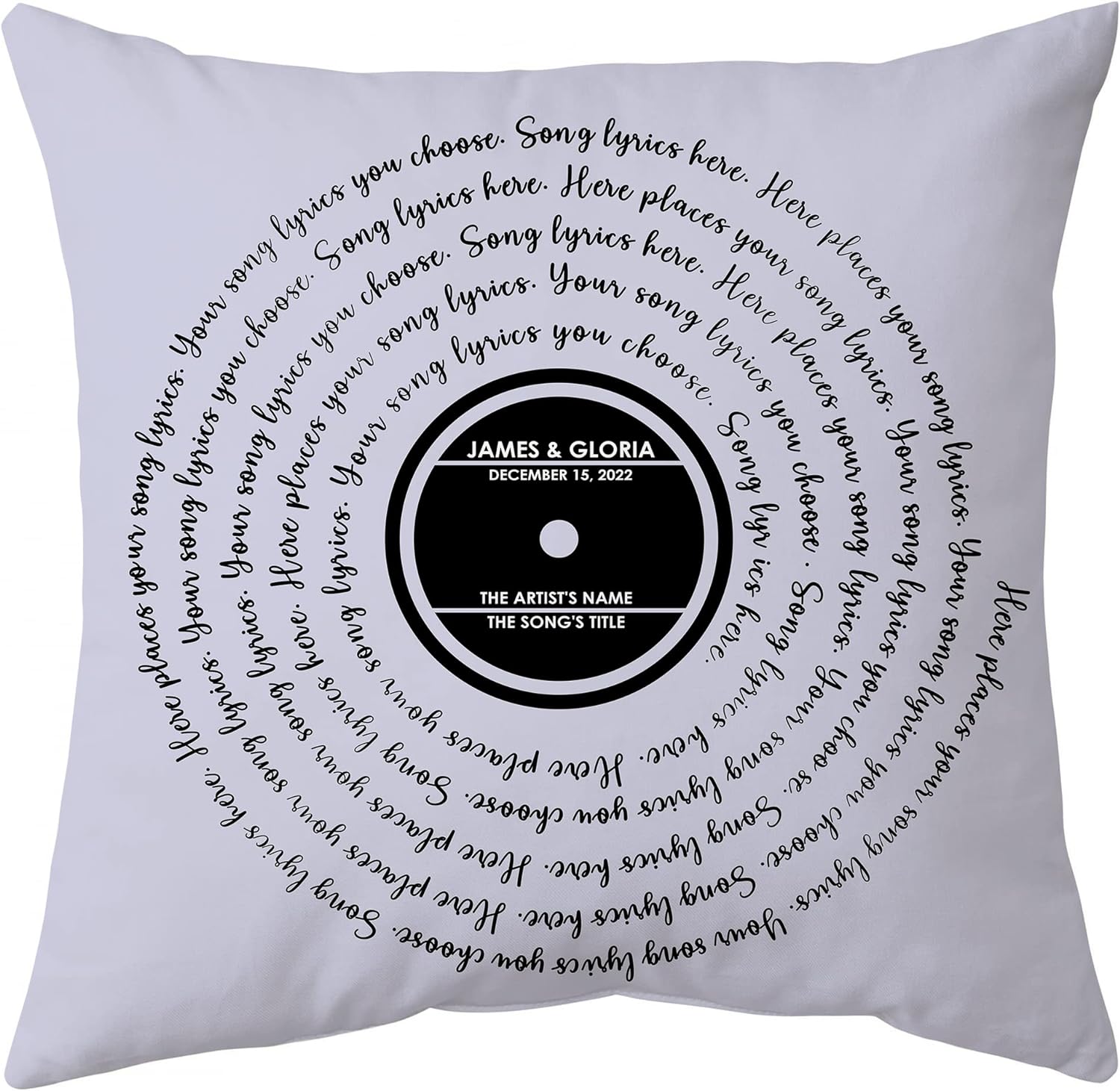 Purple Song Lyrics - Personalized Pillow(Insert Included)