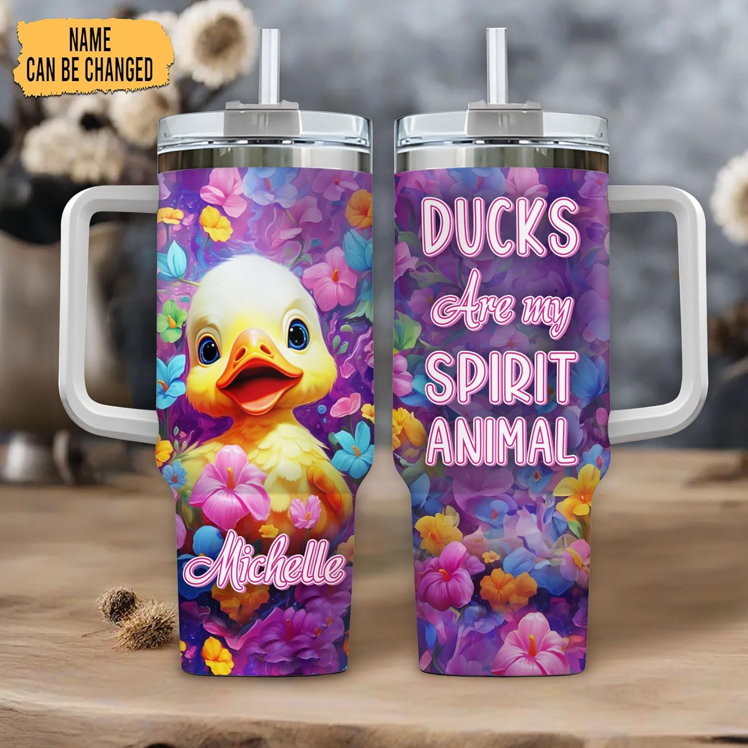 Duck Are My Spirit Animal - Personalized Tumbler 40oz with Straw