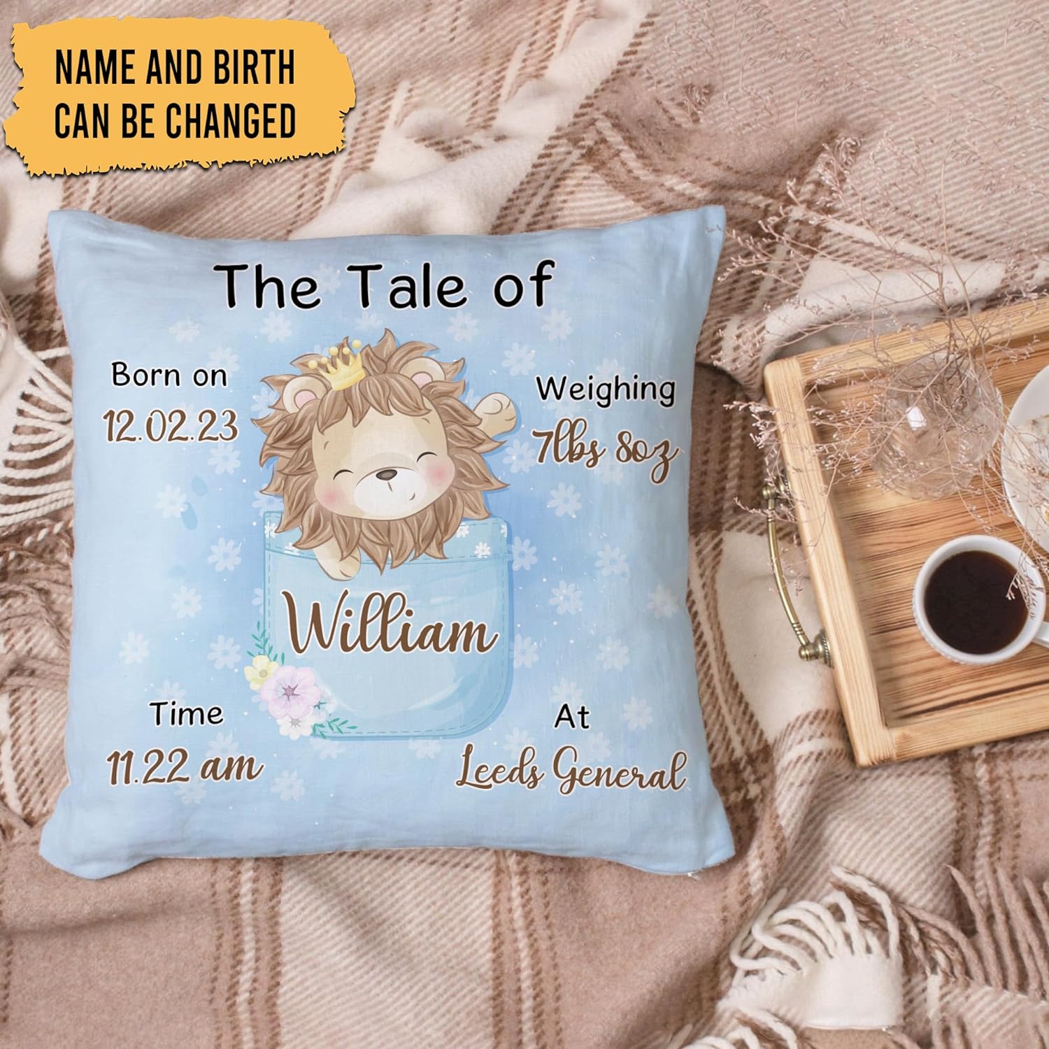 The Tale Of Lions - Personalized Pillow (Insert Included)